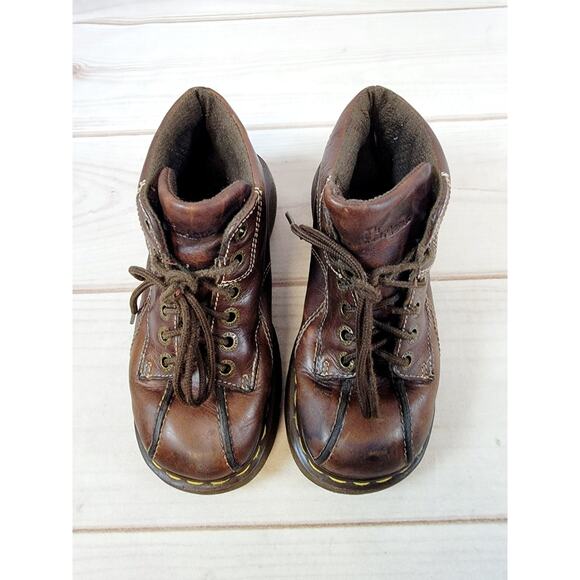 Vintage Dr. Martens 12281 Women's sz. 6 Chunky Daisy Flower Leather Boots Y2K - Picture 3 of 16